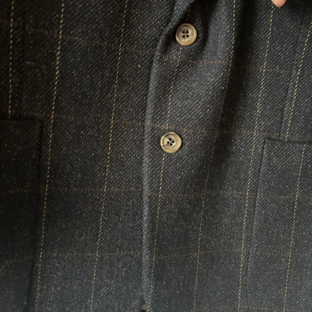Paul Stuart Blazer Double Vented Sport Coat Quiet‎ Luxury SEE MEASUREMENTS~ FLAW